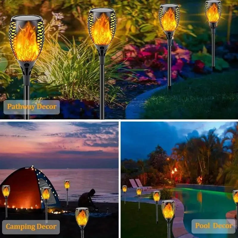 Solar Flame Lights β Realistic Flickering Flames for Outdoor Ambiance
