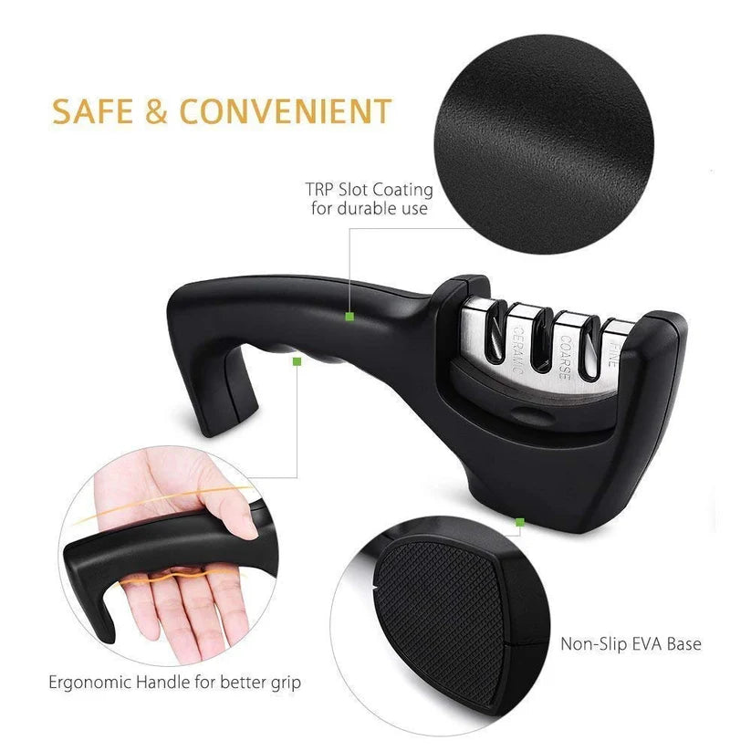 šŖ Premium Knife Sharpener with Anti-Skid Design š”
