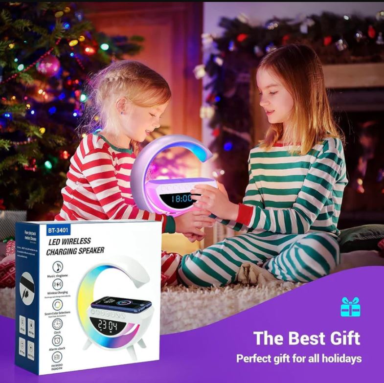 πΆ G Shape Wireless Bluetooth Speaker with LED Night Light & Fast Charging πβ¨