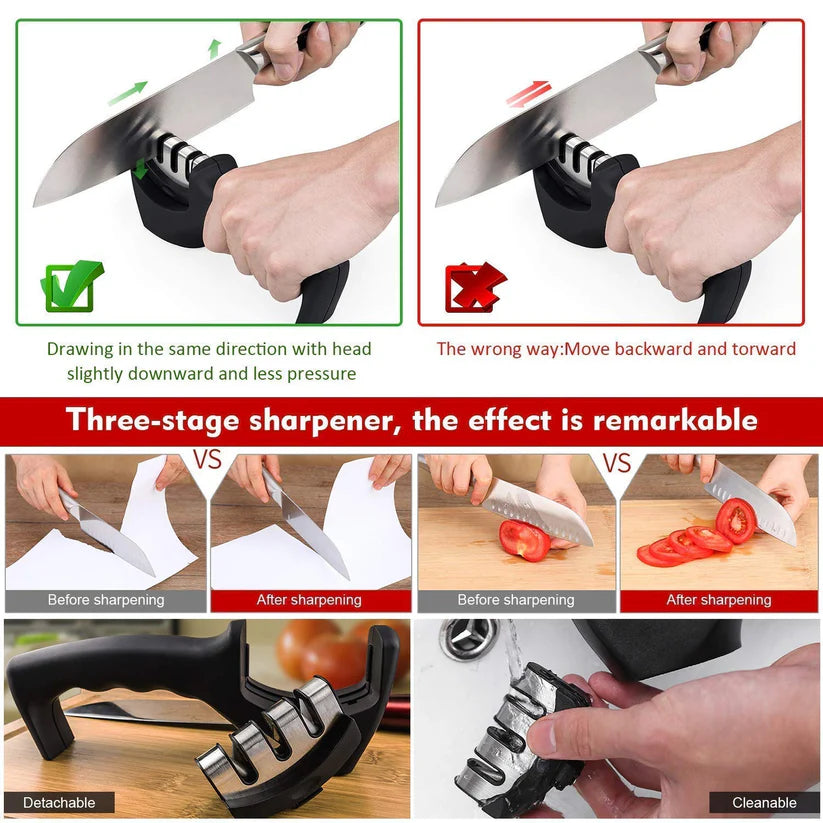 šŖ Premium Knife Sharpener with Anti-Skid Design š”
