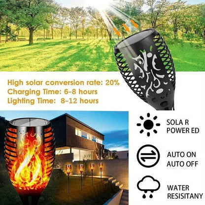 Solar Flame Lights – Realistic Flickering Flames for Outdoor Ambiance