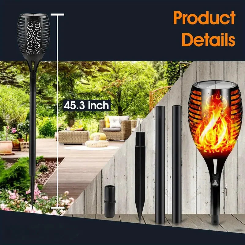 Solar Flame Lights – Realistic Flickering Flames for Outdoor Ambiance