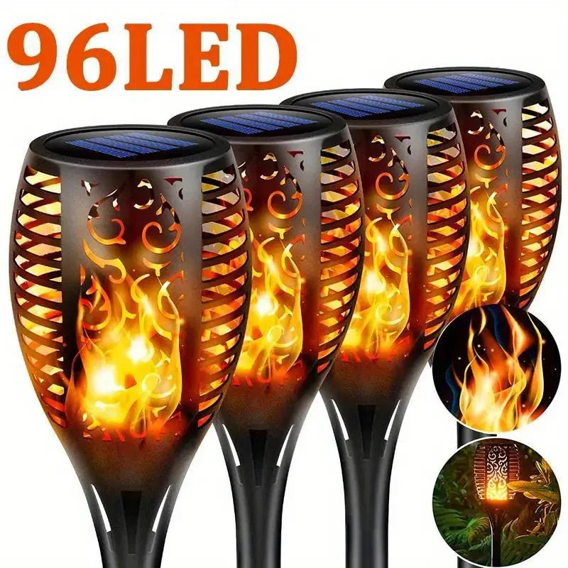 Solar Flame Lights – Realistic Flickering Flames for Outdoor Ambiance