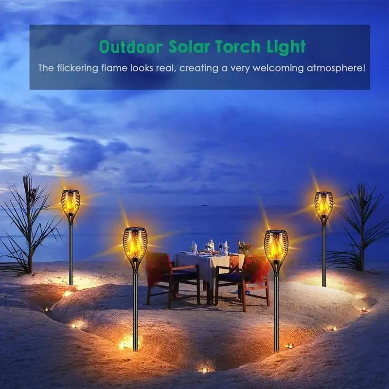 Solar Flame Lights – Realistic Flickering Flames for Outdoor Ambiance