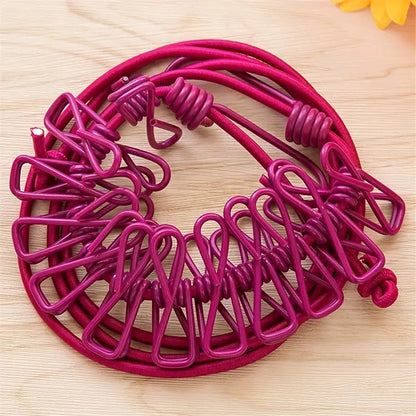 **Elastic Travel Clothesline – Adjustable, Durable & Portable Drying Rope**