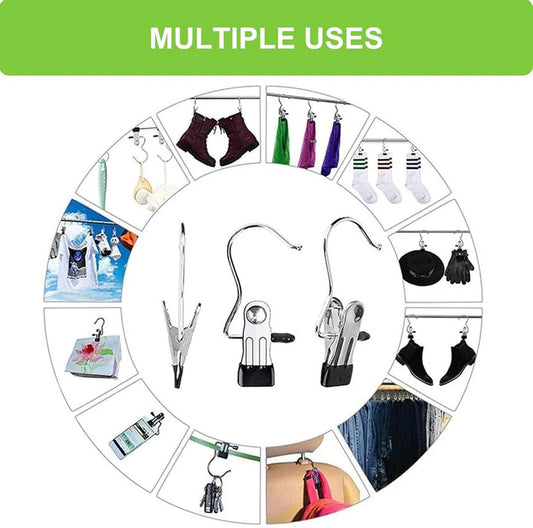Multipurpose Metal Hanging Clips with Hooks – Versatile & Durable