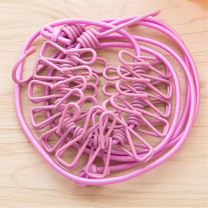 **Elastic Travel Clothesline – Adjustable, Durable & Portable Drying Rope**