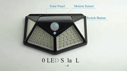 100 LED Triangle Solar Light – Super Bright, Motion Sensor, Waterproof Outdoor Lamp with 1800mAh Battery