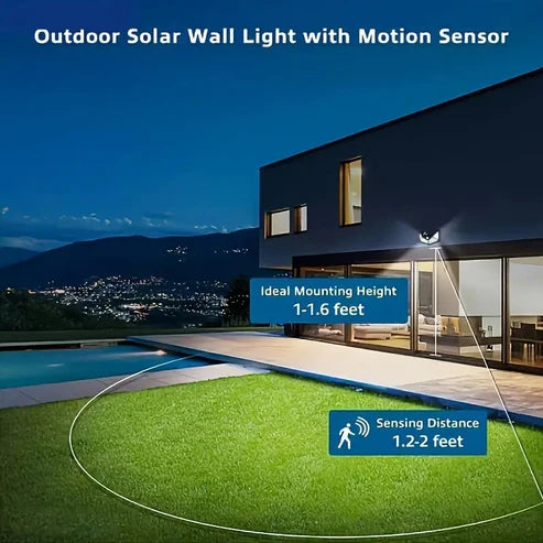 100 LED Triangle Solar Light – Super Bright, Motion Sensor, Waterproof Outdoor Lamp with 1800mAh Battery